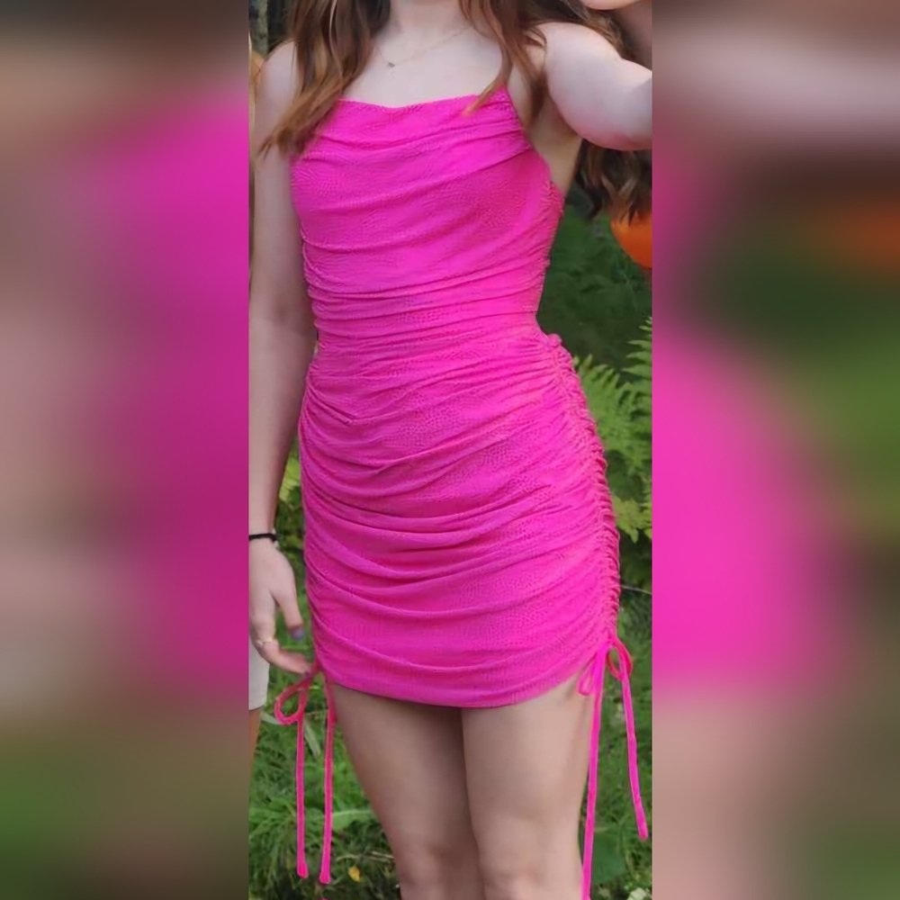 Hot Pink Dress for homecoming or special occasion